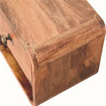 Bokel Home Bedside Tables Hamade Open Wall-Mounted Bedside Table, Small - Honey Caramel