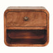 Bokel Home Bedside Tables Hamade Open Wall-Mounted Bedside Table, Small - Honey Caramel