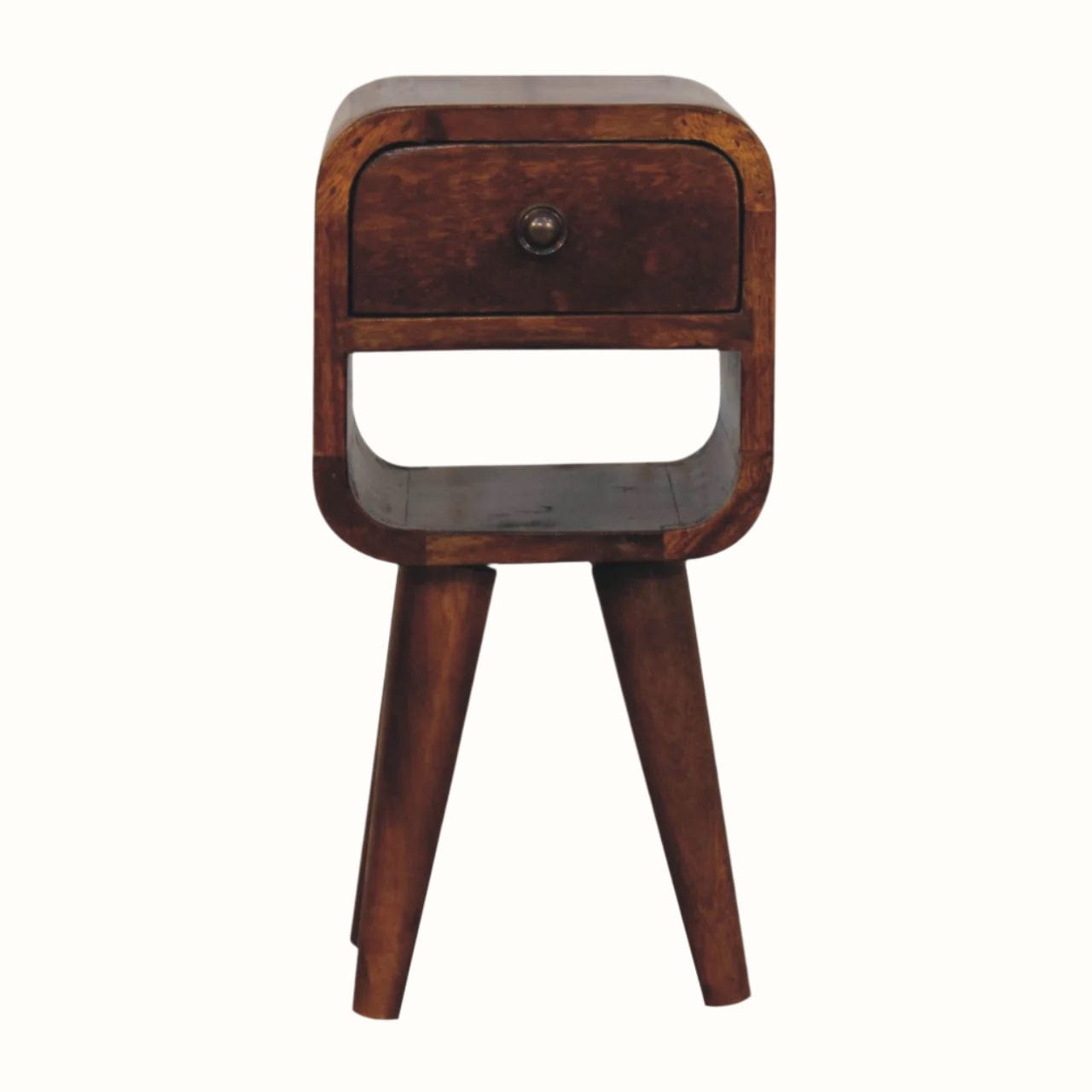 Bokel Home Bedside Tables Hamade Reverse Open Bedside Table, Mini - Chestnut