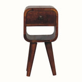 Bokel Home Bedside Tables Hamade Reverse Open Bedside Table, Mini - Chestnut