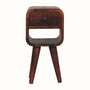 Bokel Home Bedside Tables Hamade Reverse Open Bedside Table, Mini - Chestnut