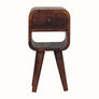 Bokel Home Bedside Tables Hamade Reverse Open Bedside Table, Mini - Chestnut