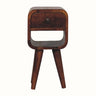Bokel Home Bedside Tables Hamade Reverse Open Bedside Table, Mini - Chestnut