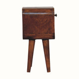 Bokel Home Bedside Tables Hamade Reverse Open Bedside Table, Mini - Chestnut