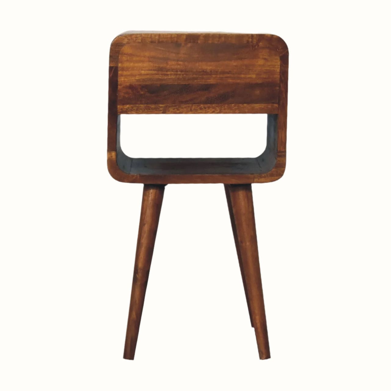 Bokel Home Bedside Tables Hamade Reverse Open Bedside Table, Small - Chestnut
