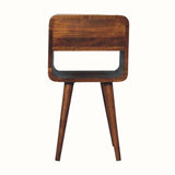 Bokel Home Bedside Tables Hamade Reverse Open Bedside Table, Small - Chestnut