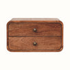 Bokel Home Bedside Tables Hamade Wall Mounted 2 Drawer Bedside Table - Honey Caramel
