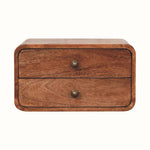 Bokel Home Bedside Tables Hamade Wall Mounted 2 Drawer Bedside Table - Honey Caramel