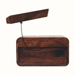 Bokel Home Bedside Tables Hamade Wall Mounted Open Bedside Table, Medium - California Walnut
