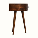 Bokel Home Bedside Tables Lauro Semi Circle Bedside Table - Chestnut