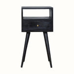 Bokel Home Bedside Tables Littler Bedside Table, Small - Ash Black