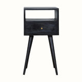 Bokel Home Bedside Tables Littler Bedside Table, Small - Ash Black