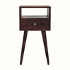 Bokel Home Bedside Tables Littler Bedside Table, Small - California Walnut