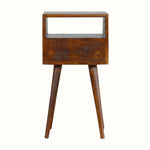 Bokel Home Bedside Tables Littler Bedside Table, Small - Chestnut