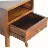 Bokel Home Bedside Tables Littler Bedside Table, Small - Chestnut