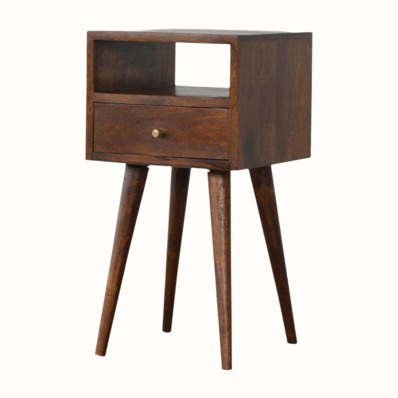 Bokel Home Bedside Tables Littler Bedside Table, Small - Chestnut