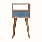 Bokel Home Bedside Tables Littler Bedside Table, Small - Natural/Blue