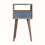 Bokel Home Bedside Tables Littler Bedside Table, Small - Natural/Blue