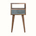 Bokel Home Bedside Tables Littler Bedside Table, Small - Natural/Duck Egg