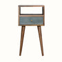 Bokel Home Bedside Tables Littler Bedside Table, Small - Natural/Duck Egg