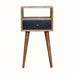 Bokel Home Bedside Tables Littler Bedside Table, Small - Natural/Navy Blue