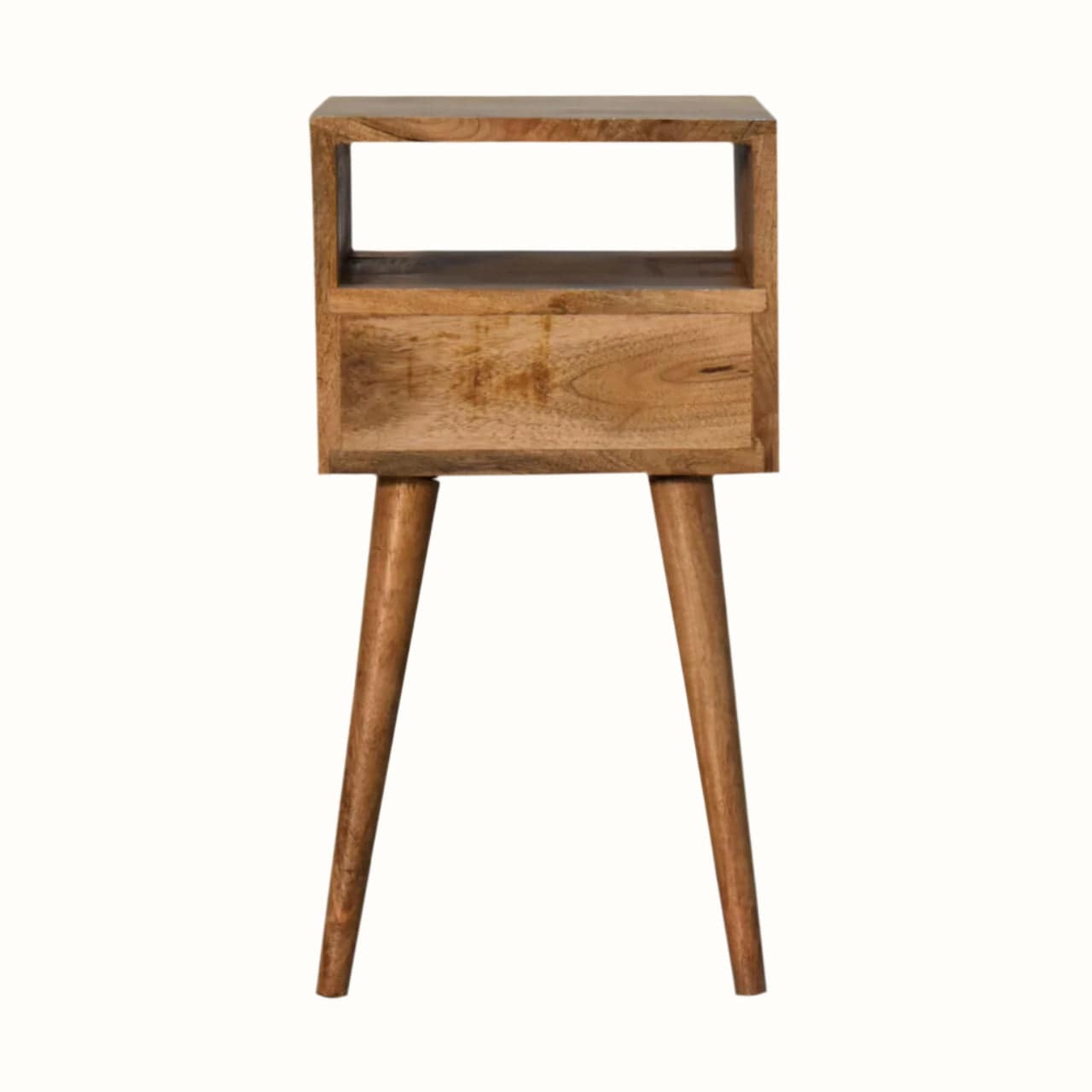 Bokel Home Bedside Tables Littler Bedside Table, Small - Natural/Sky Blue