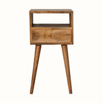 Bokel Home Bedside Tables Littler Bedside Table, Small - Natural/Sky Blue