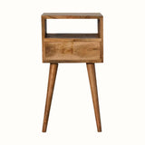 Bokel Home Bedside Tables Littler Bedside Table, Small - Natural/Sky Blue