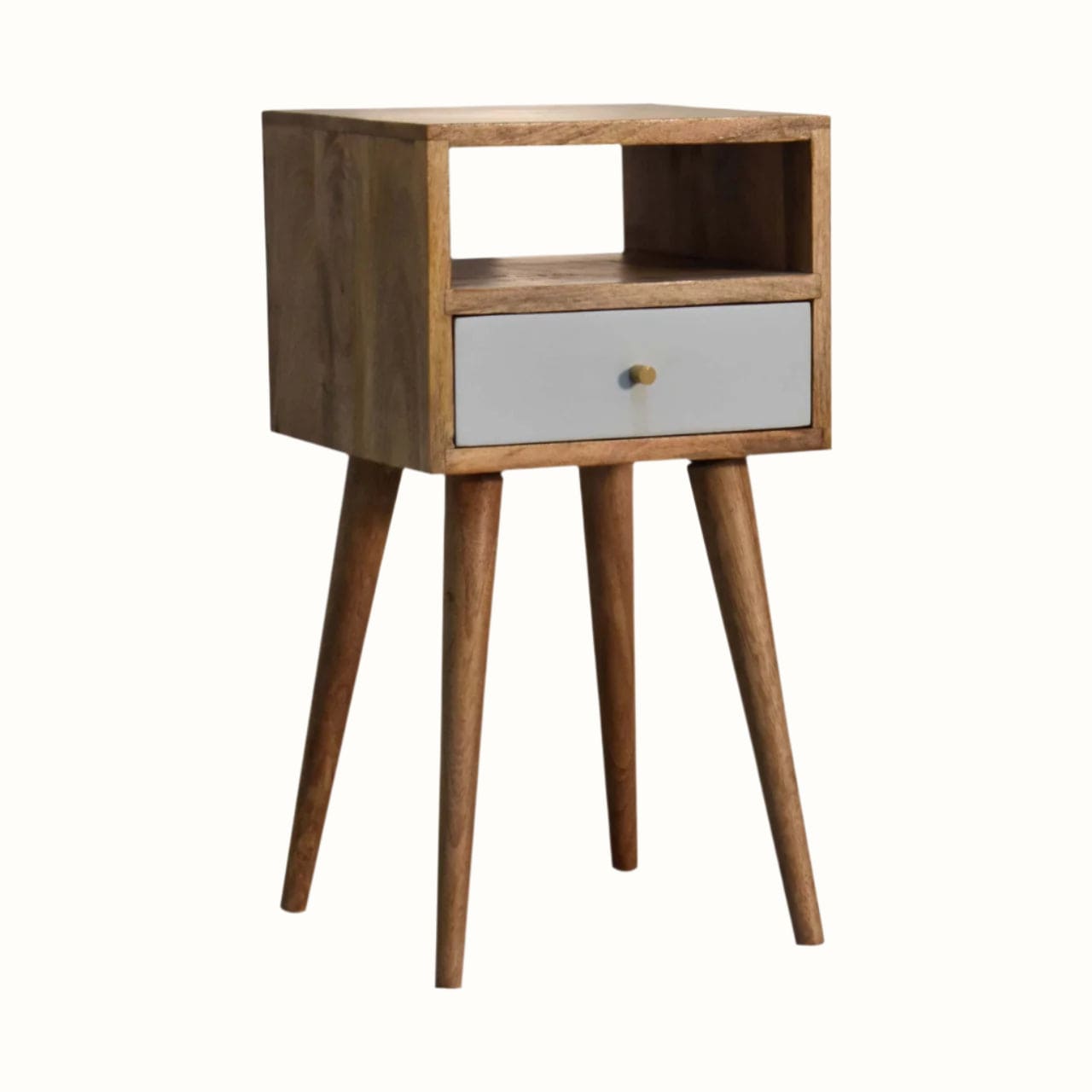 Bokel Home Bedside Tables Littler Bedside Table, Small - Natural/Sky Blue