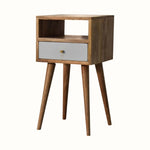 Bokel Home Bedside Tables Littler Bedside Table, Small - Natural/Sky Blue
