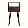 Bokel Home Bedside Tables Littler Bedside Table, Small - Walnut