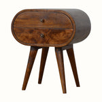 Bokel Home Bedside Tables Merrill 2 Drawer Bedside Table, Medium - Chestnut