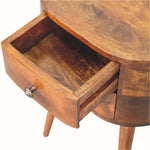 Bokel Home Bedside Tables Molina Bedside Table, Small - Chestnut