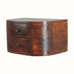 Bokel Home Bedside Tables Molina Wall Mounted Bedside Table - Chestnut