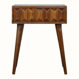 Bokel Home Bedside Tables Prism 1 Drawer Bedside Table - Chestnut