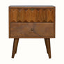 Bokel Home Bedside Tables Prism 2 Drawer Bedside Table - Chestnut