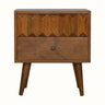 Bokel Home Bedside Tables Prism 2 Drawer Bedside Table - Chestnut