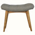 Bokel Home Bench Bethell Curved Stool, Medium - Grey Tweed/Natural