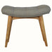 Bokel Home Bench Bethell Curved Stool, Medium - Grey Tweed/Natural