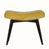 Bokel Home Bench Bethell Curved Stool, Medium - Mustard Velvet/Walnut