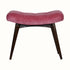 Bokel Home Bench Bethell Curved Stool, Medium - Rose Pink Velvet/Walnut