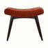 Bokel Home Bench Bethell Curved Stool, Medium - Rust Velvet/Walnut