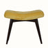 Bokel Home Bench Bethell Curved Stool, Small - Mustard Velvet/Walnut
