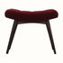 Bokel Home Bench Bethell Curved Stool - Wine Red Velvet/Walnut
