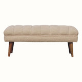 Bokel Home Bench Boren Large Boucle Bench - Cream/Natural
