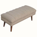 Bokel Home Bench Boren Large Boucle Bench - Cream/Natural
