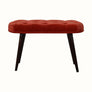 Bokel Home Bench Femia Velvet Bench - Brick Red/Walnut