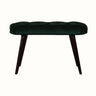 Bokel Home Bench Femia Velvet Bench - Emerald Green/Walnut