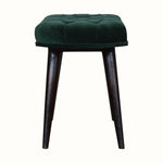 Bokel Home Bench Femia Velvet Bench - Emerald Green/Walnut