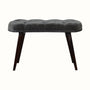 Bokel Home Bench Femia Velvet Bench - Grey/Walnut